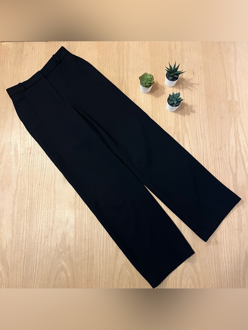 Aritzia / Babaton High Waisted Straight Leg Agency Pant - City Wool - Black - Picture 2 of 13
